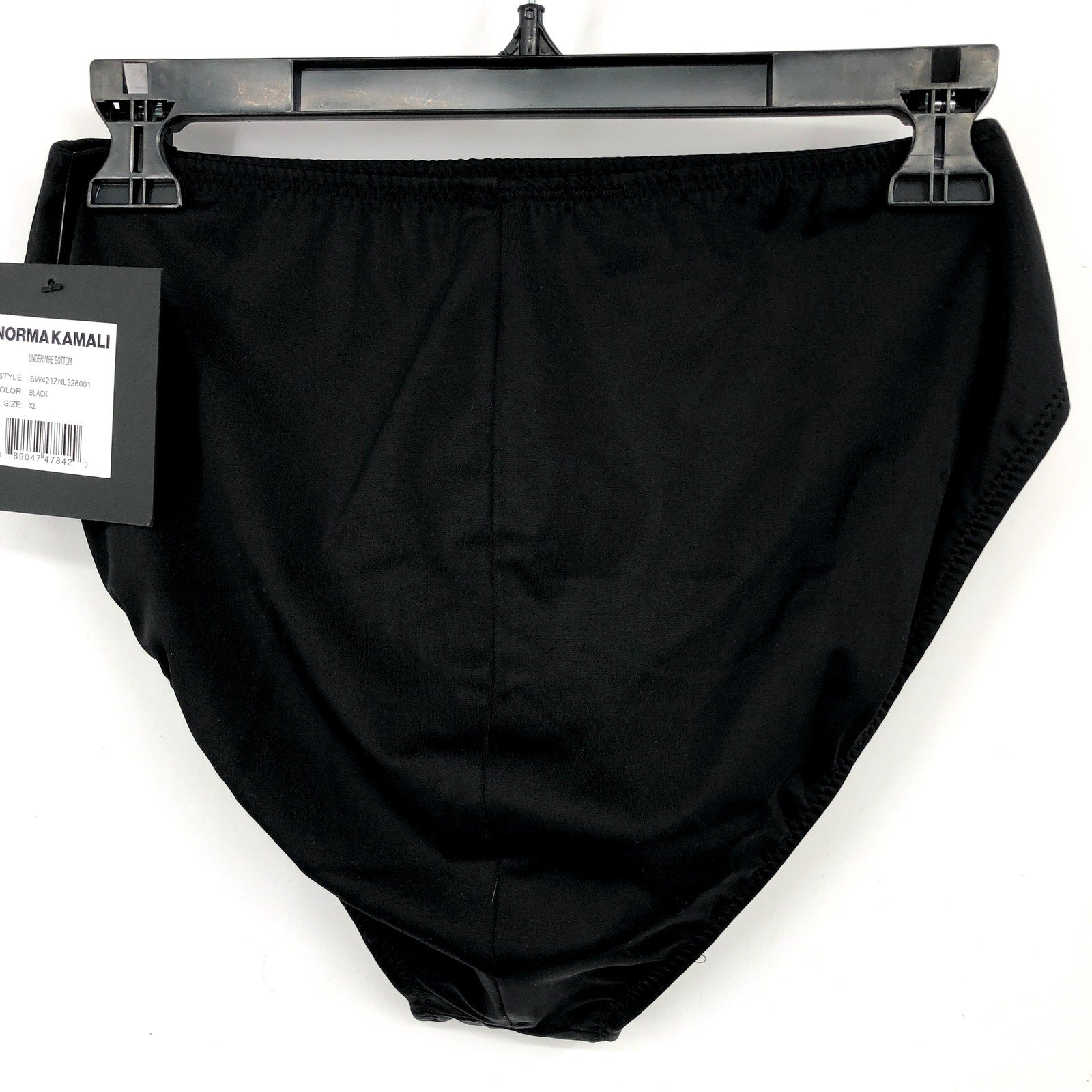 NORMA KAMALI Women's Underwire Bikini Bottom XL Black High Waist NWT