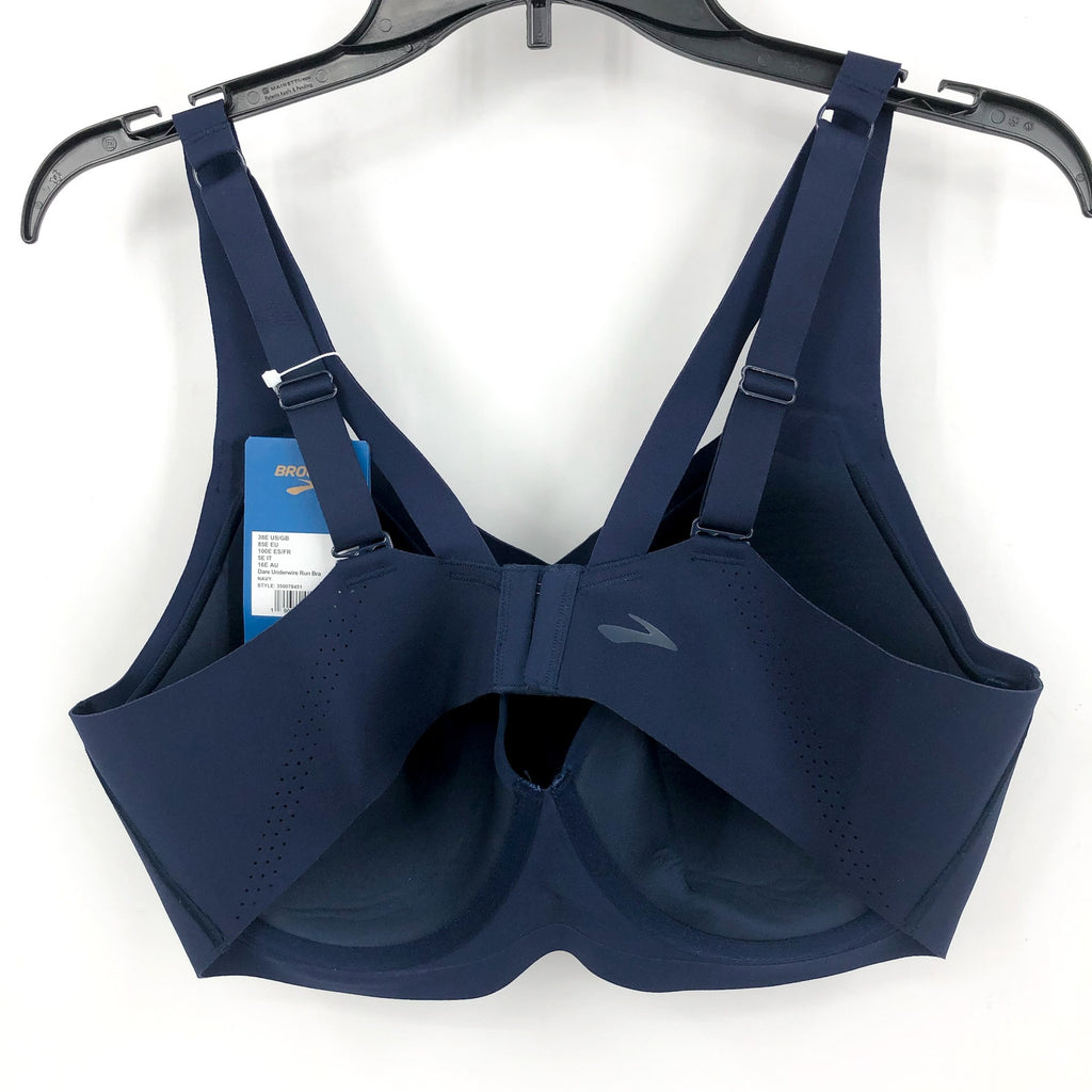 BROOKS Women's Dare Underwire Run Bra Size 38 E DD Navy Blue High Support NWT