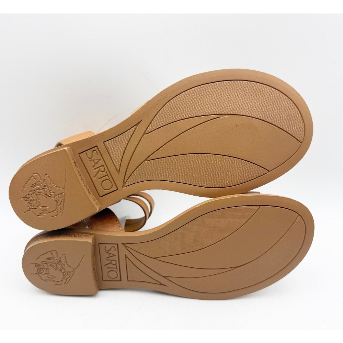Franco Sarto Women's Greene Gladiator Sandals Size 6 M Brown Tan Toe Strap NWOB