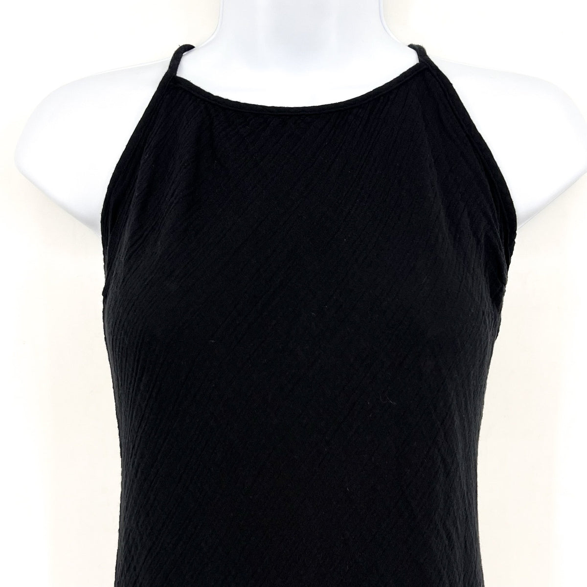 PRANA Women's Hideaways Maxi Dress XS Black Cross Back Strap Cotton Gauze NWT