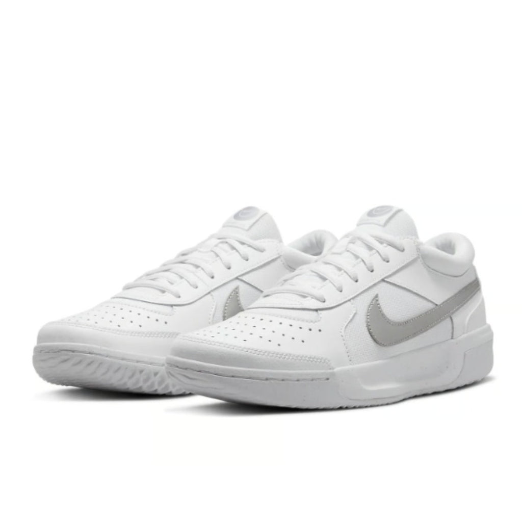 NIKE Womens Zoom Court Lite 3 Athletic Shoes US 8.5 White Silver DH1042 NIB