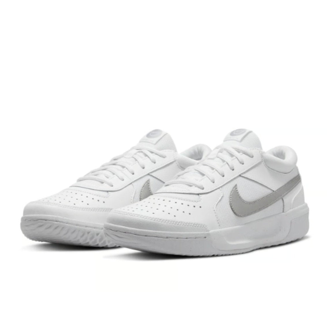 NIKE Womens Zoom Court Lite 3 Athletic Shoes US 8.5 White Silver DH1042 NIB
