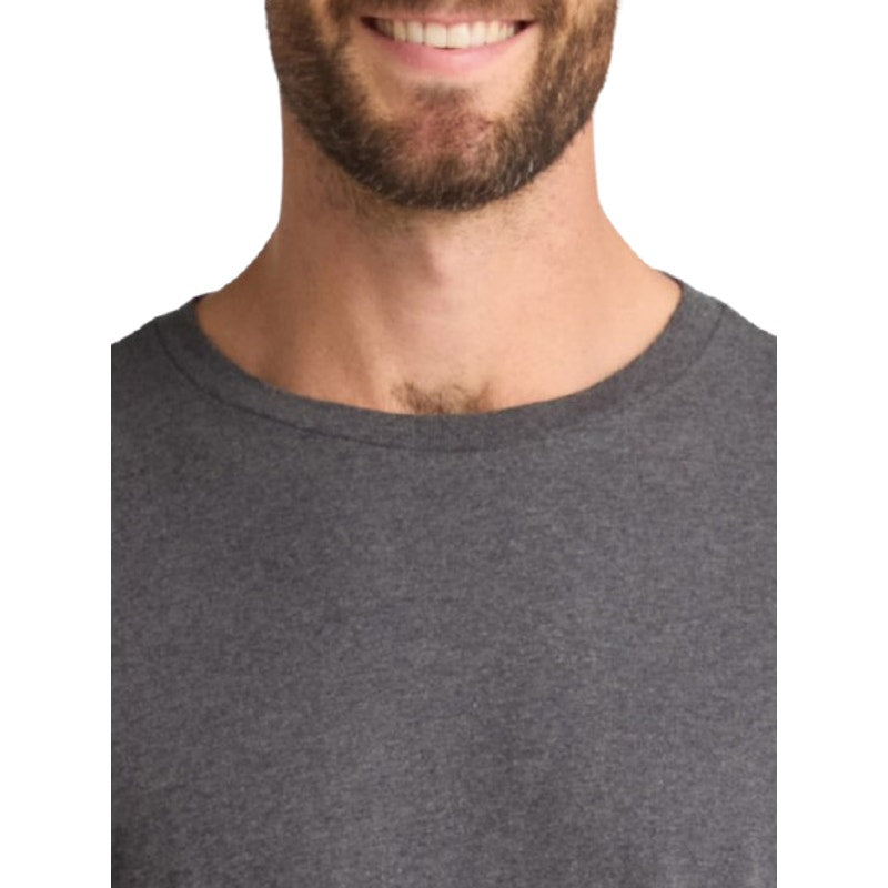 GEORGE Men's Cotton Long Sleeve Crew Neck Tee Large Charcoal Sky Heather NWT