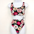 ABERCROMBIE Girls Bikini Set Size 17- 18 Pink Black Multi Floral NWT
