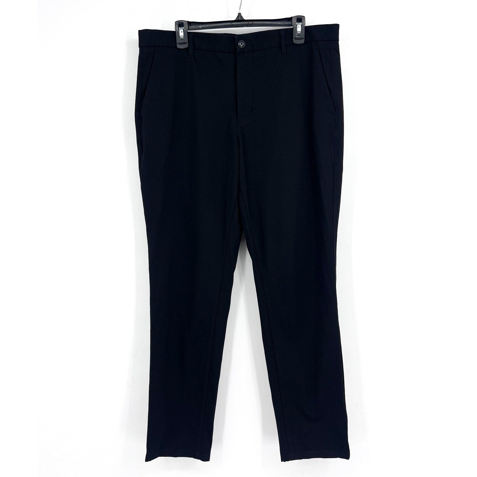 EVERLANE Uniform Mens Performance Chino Pants 35x34 Black Athletic Fit NWT
