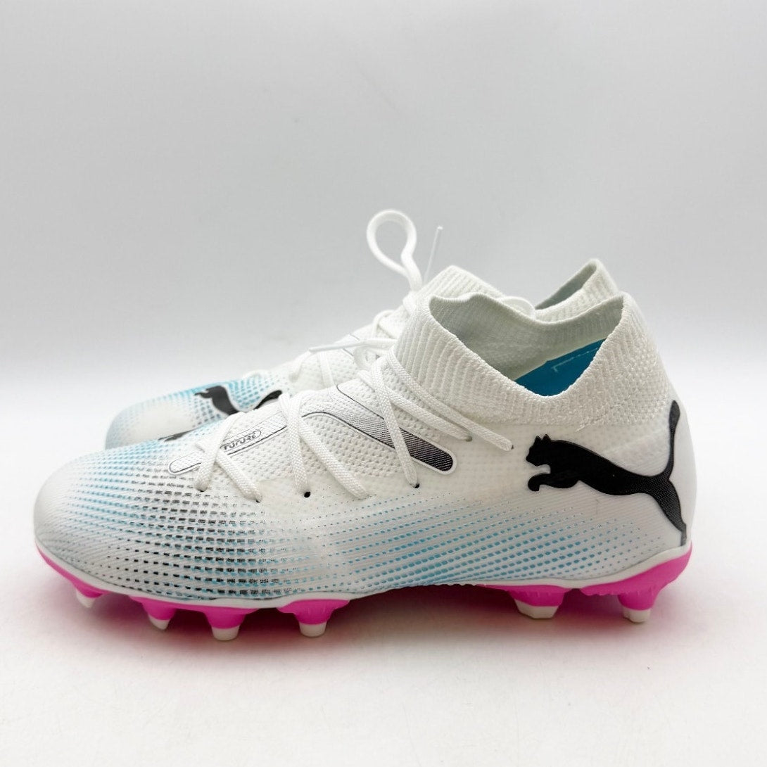 PUMA Kids Future7 Match Firm Artificial Ground Soccer Cleat Size 2 White NWOB