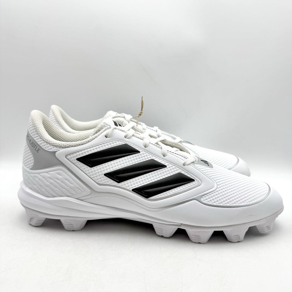 Adidas Womens PureHustle 3 MD Softball Cleats US 11 White Black Athletic NWT
