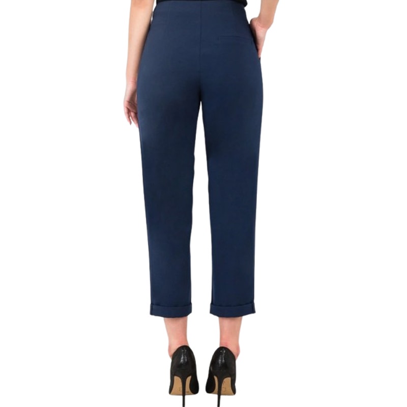 STANDARDS & PRACTICE Francine Cropped Carrot Pants Size 14 Midnight Blue NWT