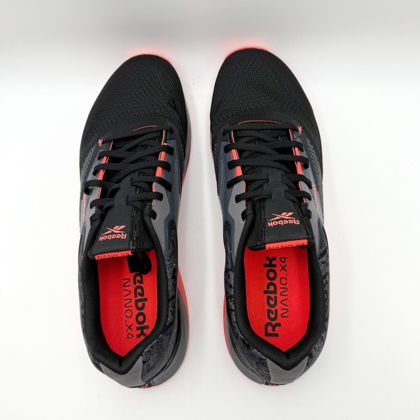 Reebok Mens Nano X4 Training Sneakers US 14 EU 48.5 Black Orange Athletic NWOB