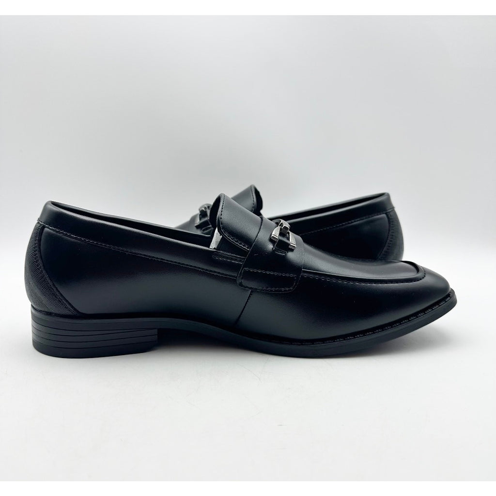 Stacy Adams Boys Kaylor Moc Toe Bit Loafers Size 7 M Black Slip On NWOB