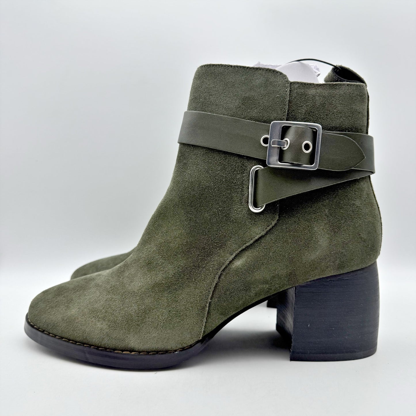 Liverpool Womens Encino Ankle Bootie US 11 M Green Suede NWOB