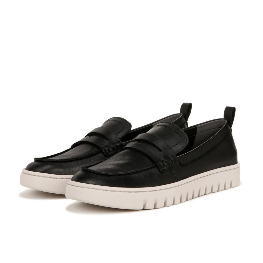 VIONIC Womens Uptown Loafers Size 12 WIDE Black Leather Slip-ons NIB