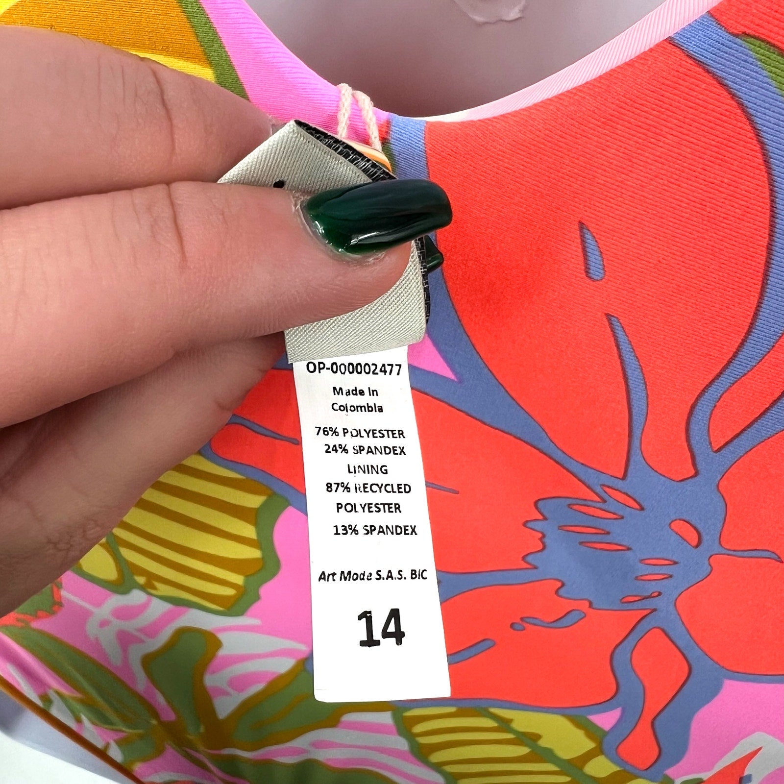 MAAJI Waves Infinity One Piece Swimsuit Girls 14 Pink Paradiso Reversible NWT