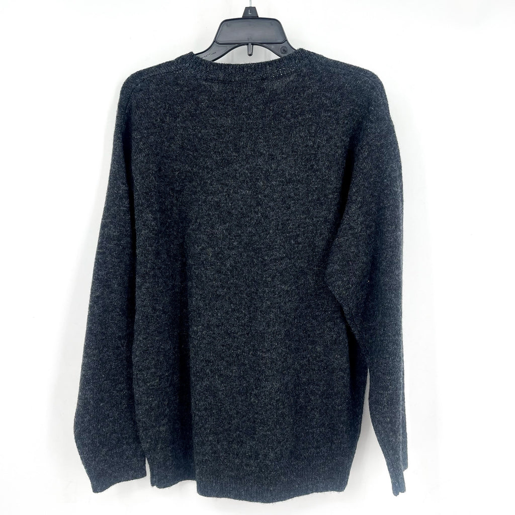 PENDLETON Men's Shetland Wool Sweater Medium Black Heather Crewneck NWT