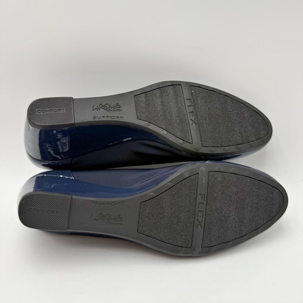 LifeStride Womens Juliana Wedge Pumps Size 8.5 Narrow EU 39 Navy Blue NIB