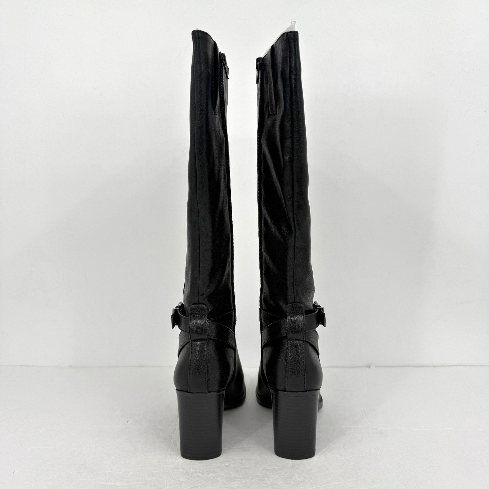 Naturalizer Womens Joslynn Knee High Boots SIZE 7 M Black Vegan Leather NIB