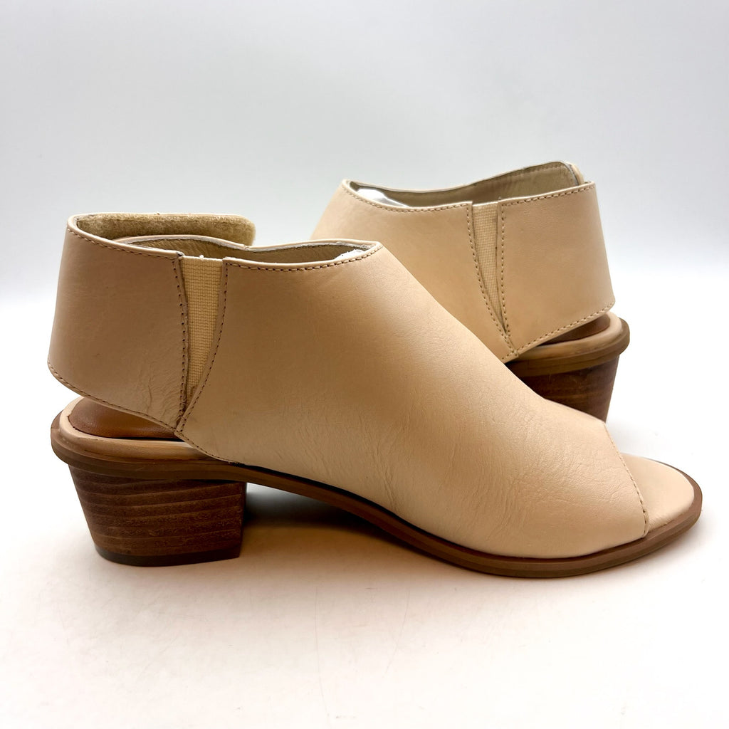 COLDWATER CREEK Women's Houston Peeptoe Sandals Size 6M Tan Leather NWOB