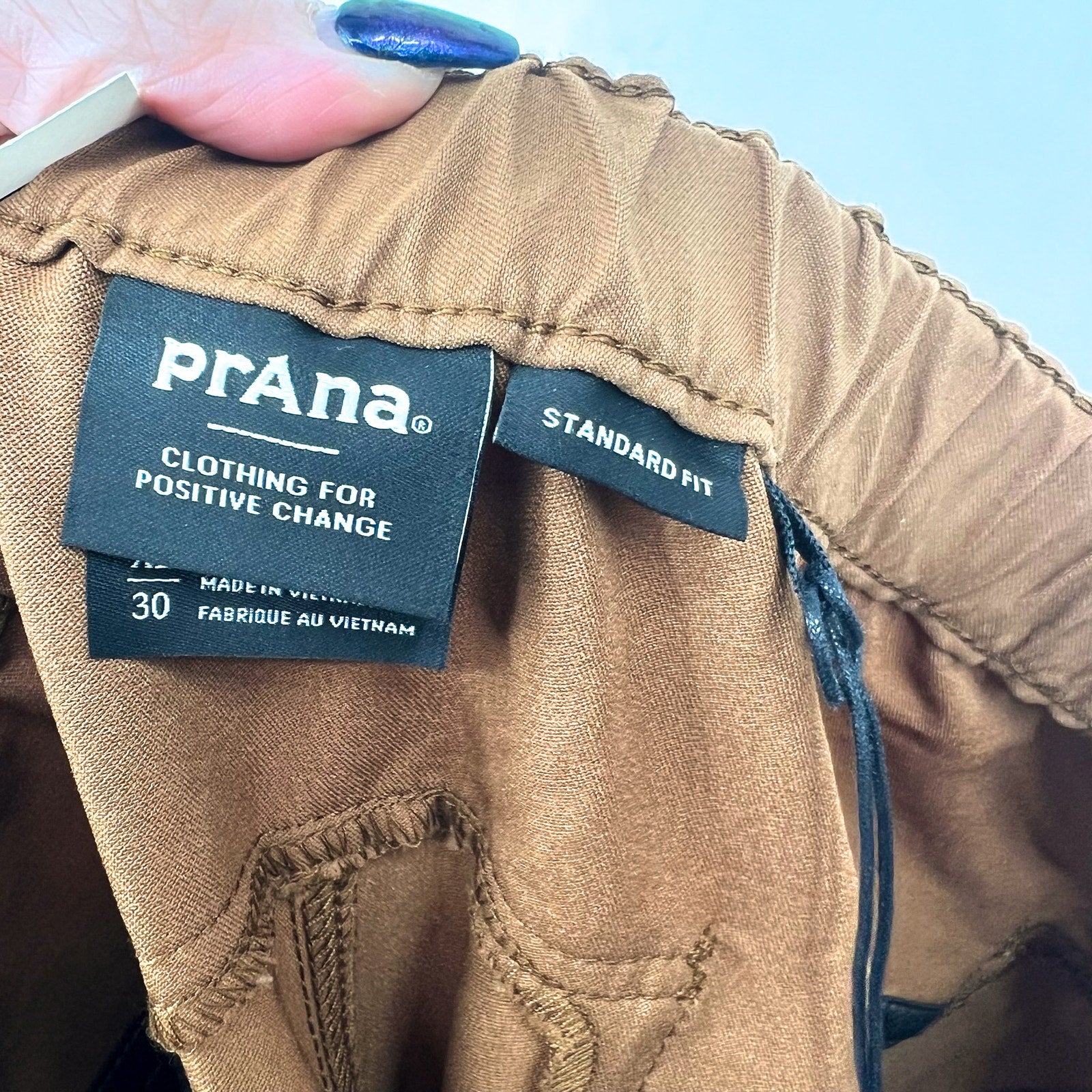 PRANA Men's Stretch Zion Top-Out Pants XL 36-38" Sepia Tan Straight Leg NWT