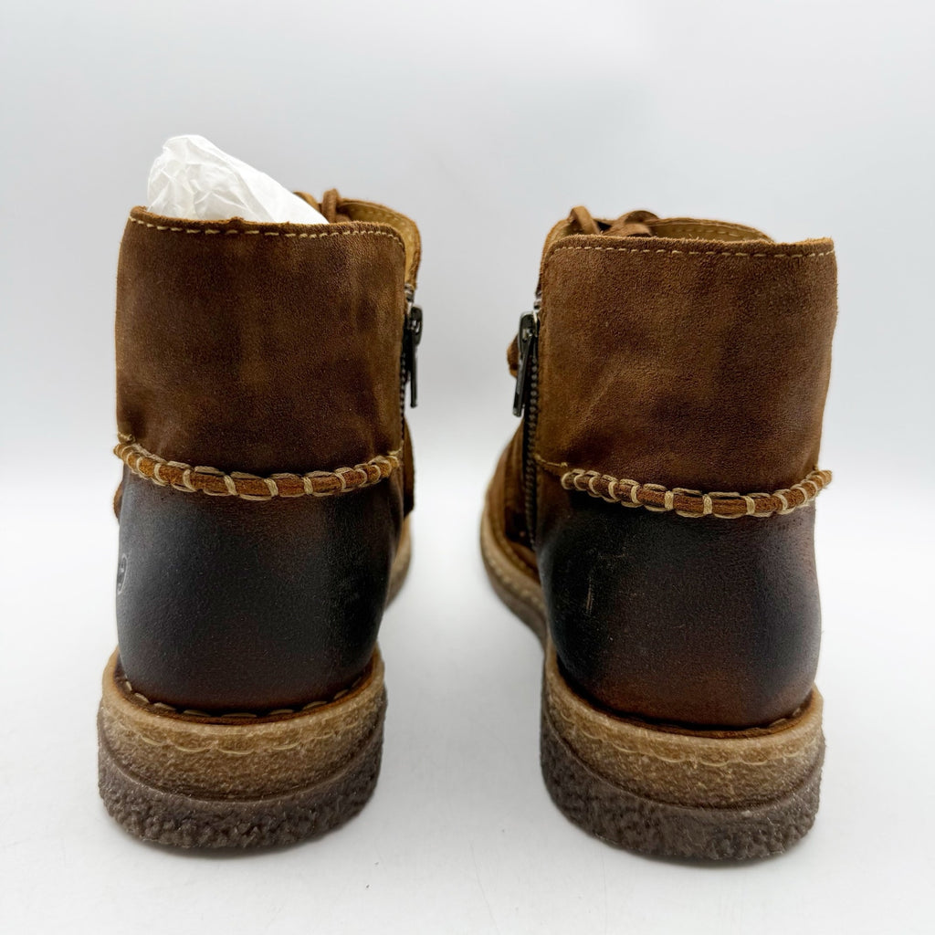 Born Womens Calyn Ankle Booties Size 9.5 EU 41 Brown Suede Boots NIB