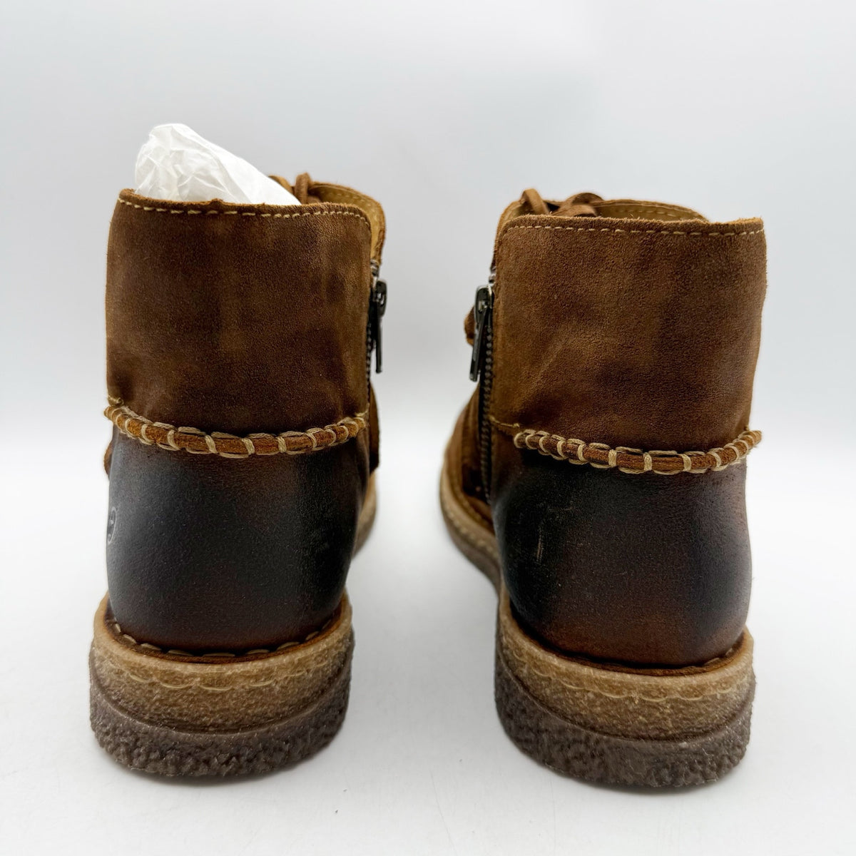 Born Womens Calyn Ankle Booties Size 9.5 EU 41 Brown Suede Boots NIB