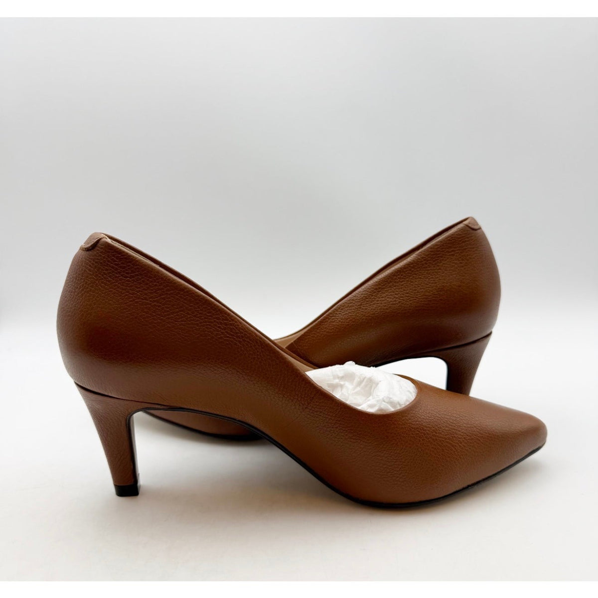 Marc Joseph Womens Trinity PL Pump Size 7 EU 38 Cognac Napa Brown Leather NWOB