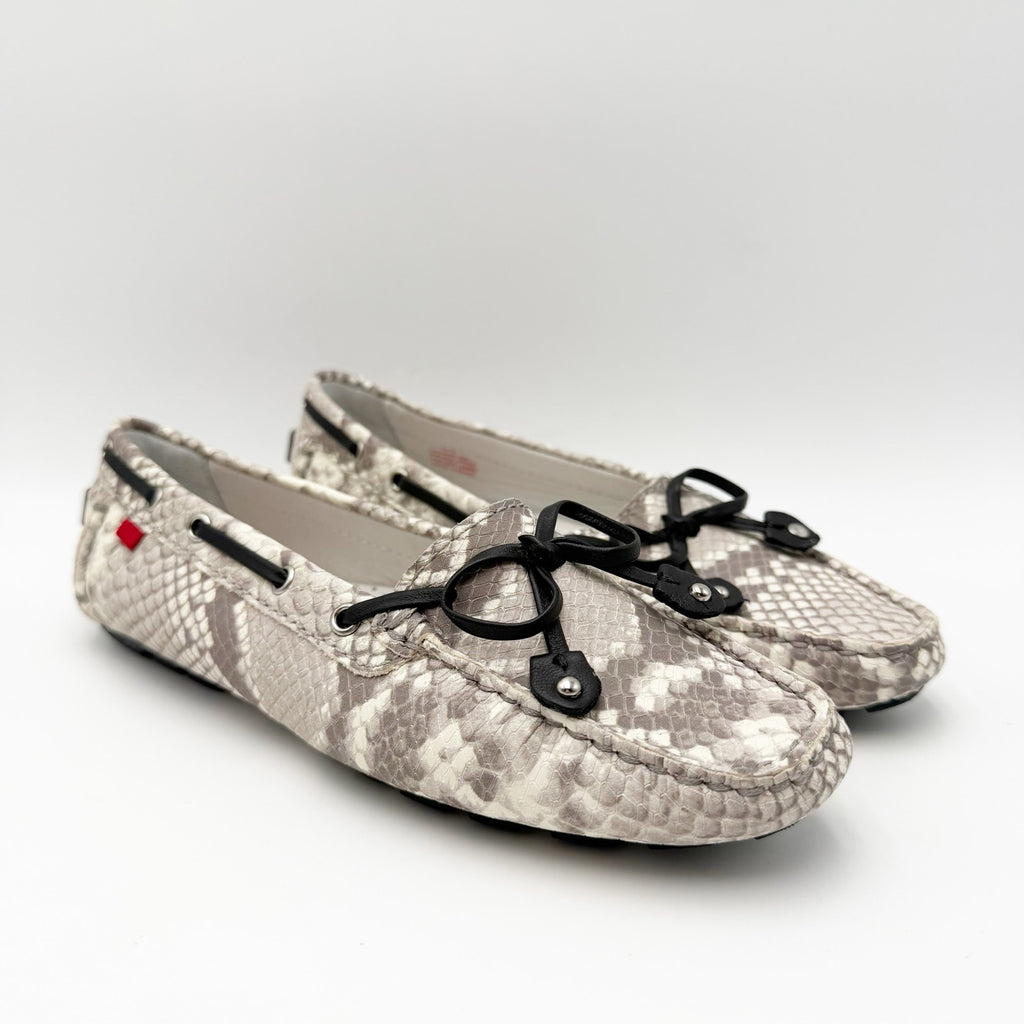 Marc Joseph NY Womens Cypress Hill Loafers Size 5.5 M Grey White Leather NWOB