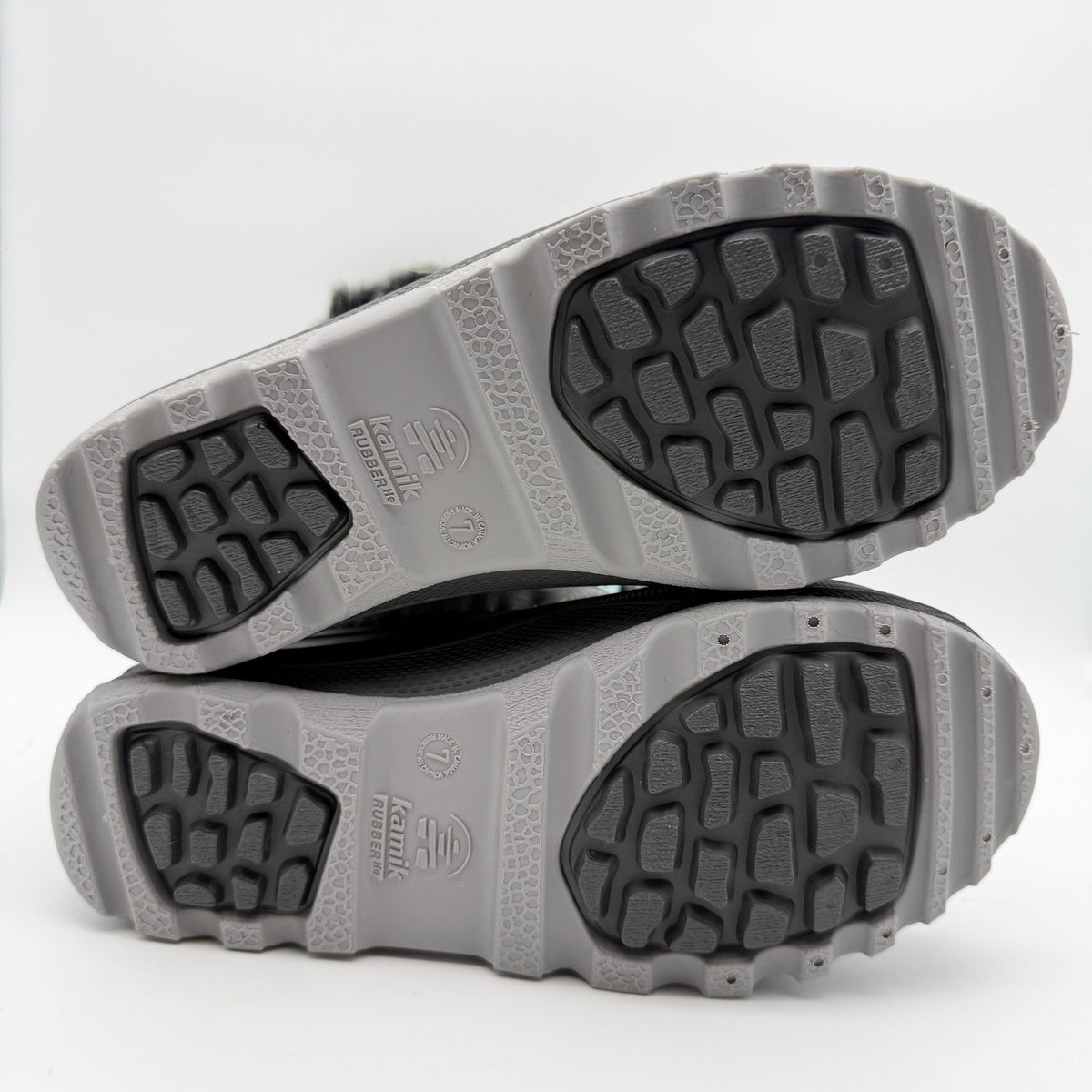 Kamik Big Kids SNOWANGEL Boots Size 7 EU 39 Grey Blue Insulated Waterproof NIB