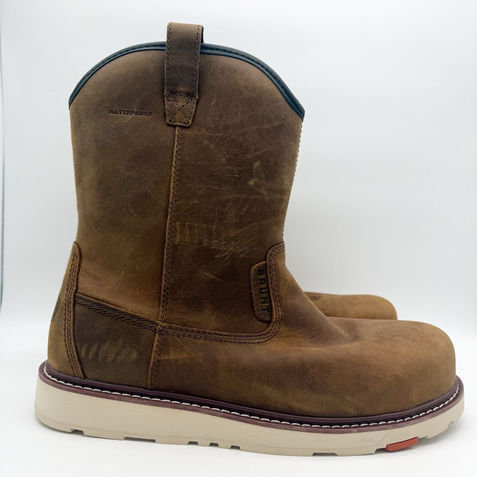 Brunt Mens The Bolduc Composite Toe Work Boot US 12 Brown Leather WP EH SR NWOB