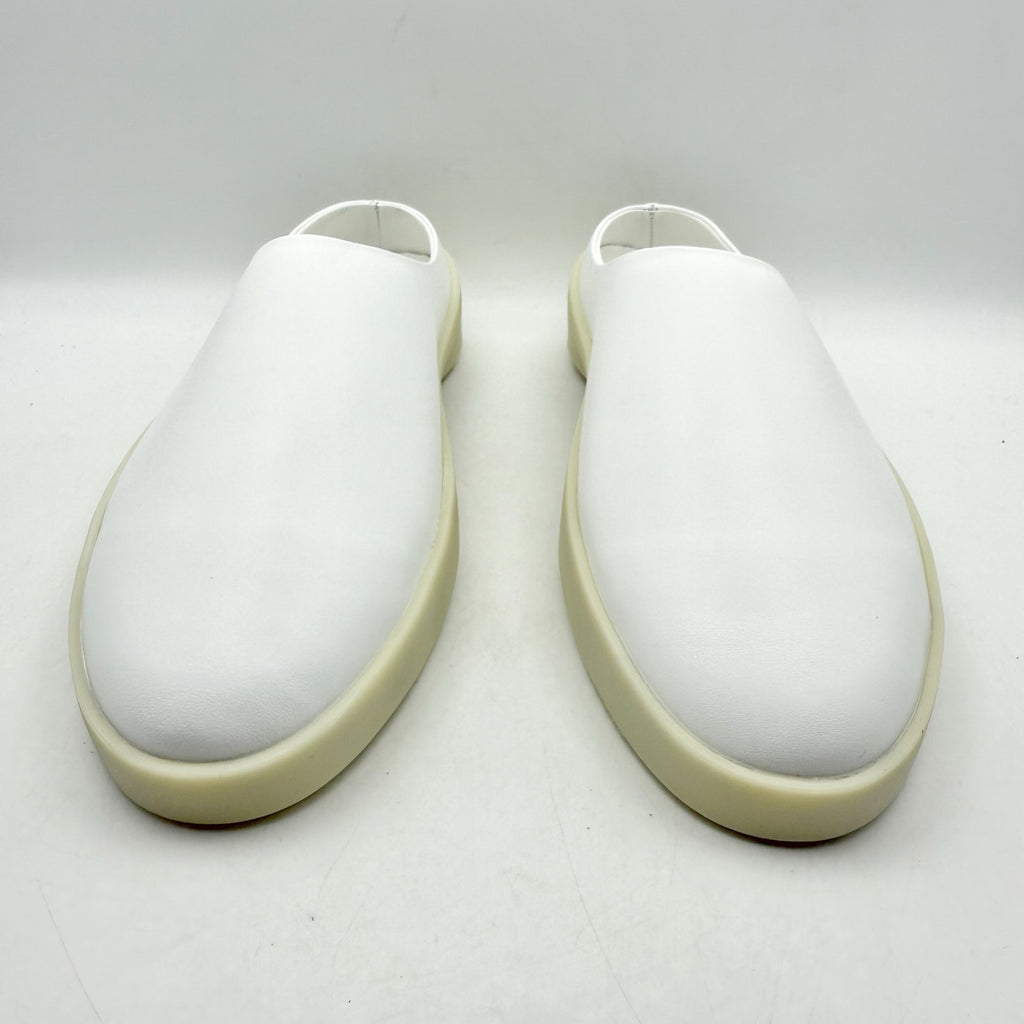 Wolf & Shepherd Cruise Mule Slip On Shoe Mens 5.5 Womens 7 White Leather NIB