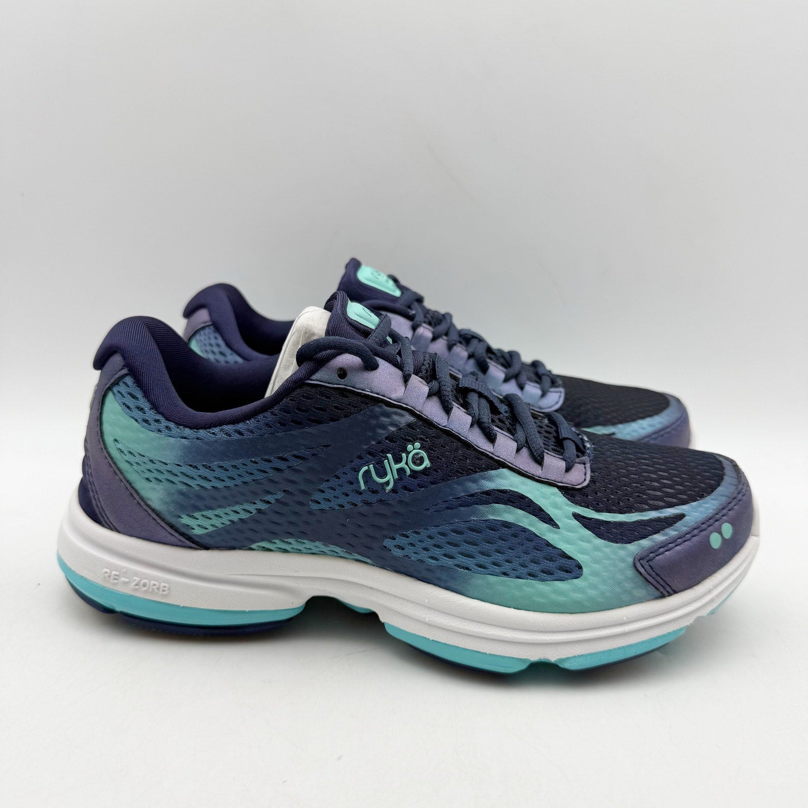 Ryka Womens Devotion Plus 2 Walking Sneakers US 5 M EU 35 Navy Teal Athletic NIB