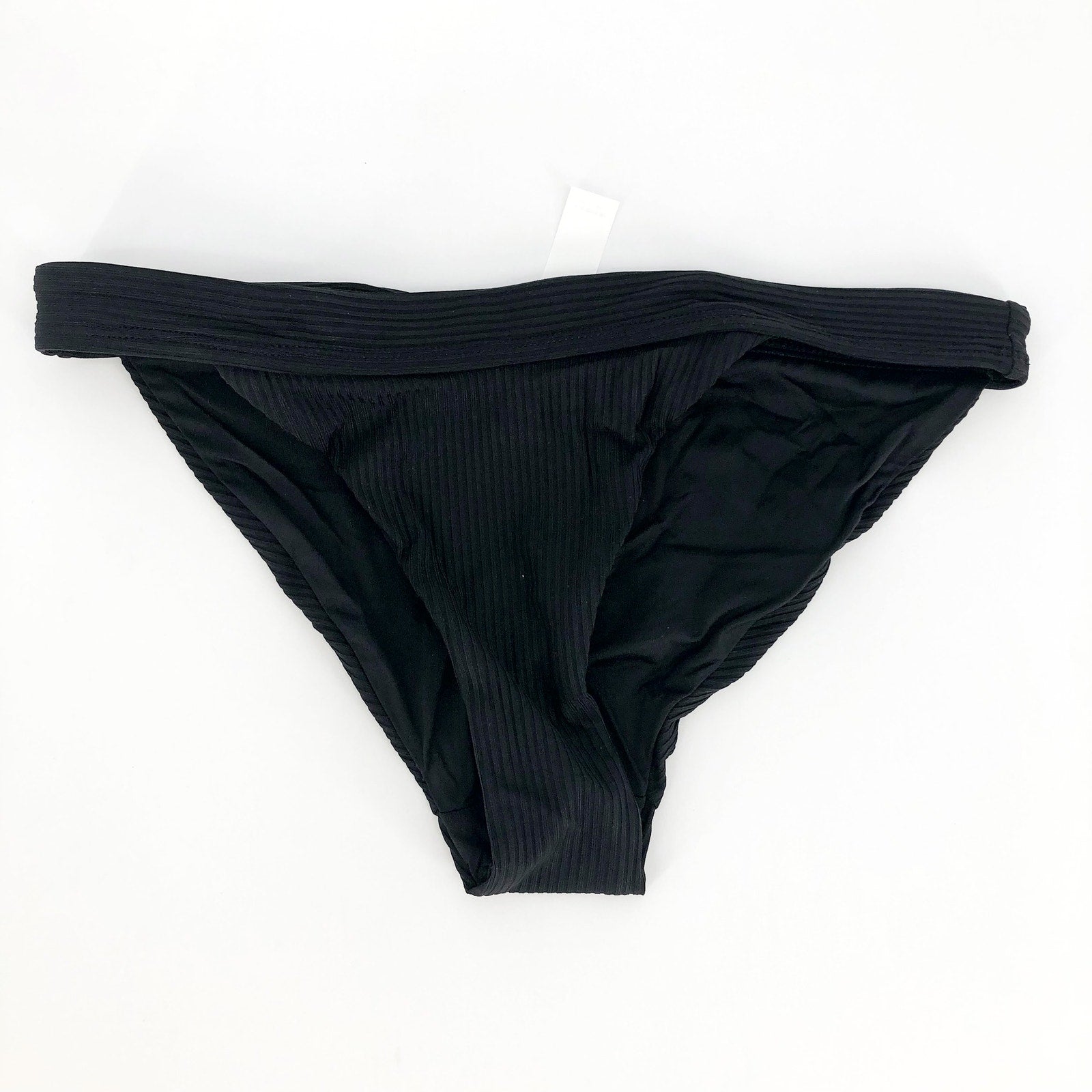 ANDIE SWIM Women's The Banded Cheeky Bikini Bottom Size XXL Black Ribbed