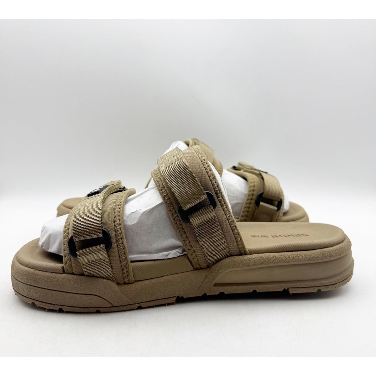 SEICHI Mens Sandoru Ichi Slide Sandals Size 11 EU 44 Tan NIB