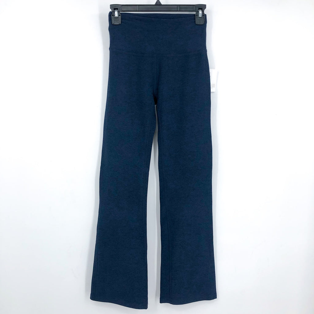 BEYOND YOGA Women's Practice Bootcut Pants Medium Navy Blue Spacedye NWT