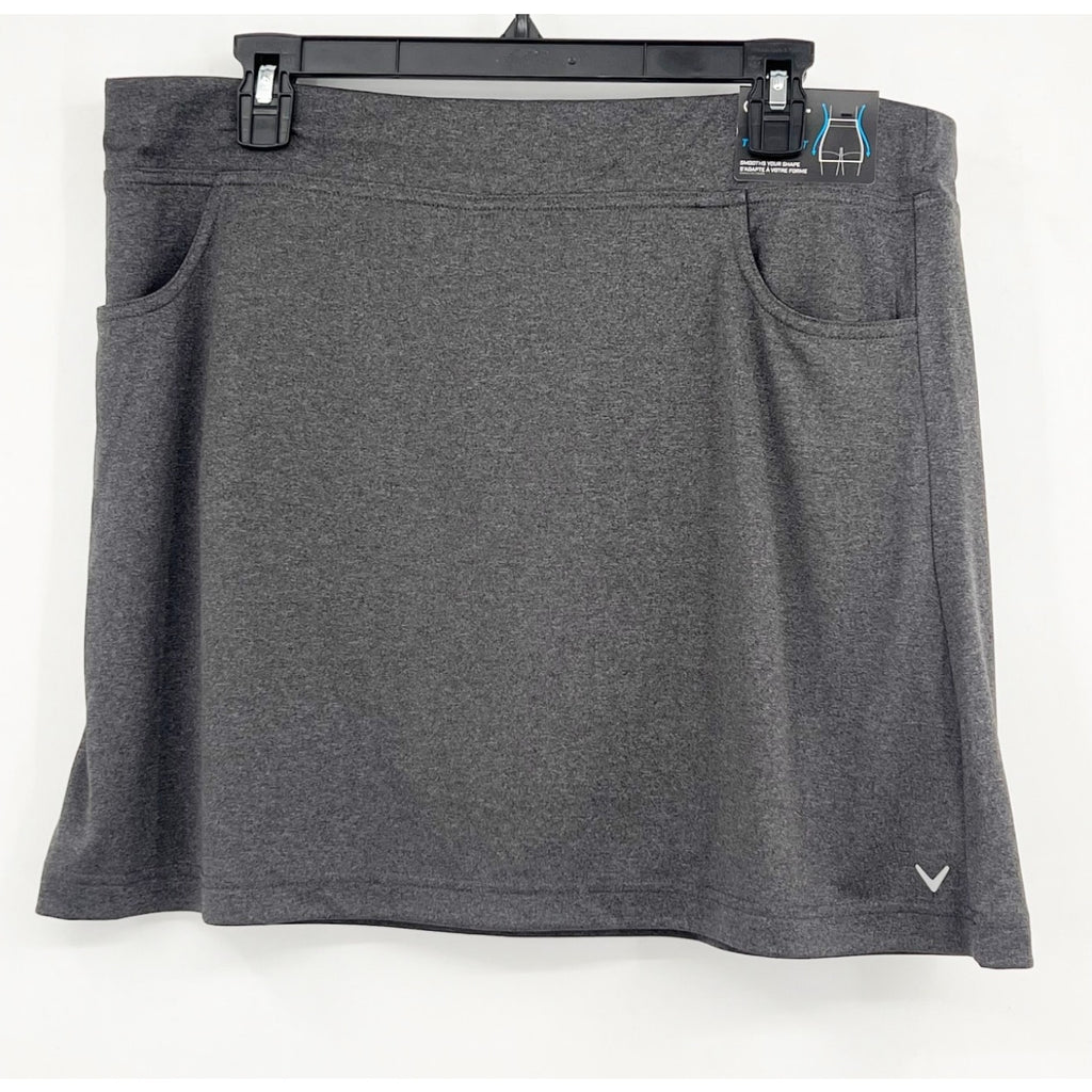 CALLAWAY Women's Opti Dri True Sculpt Golf Skort XL Black Heather NWT