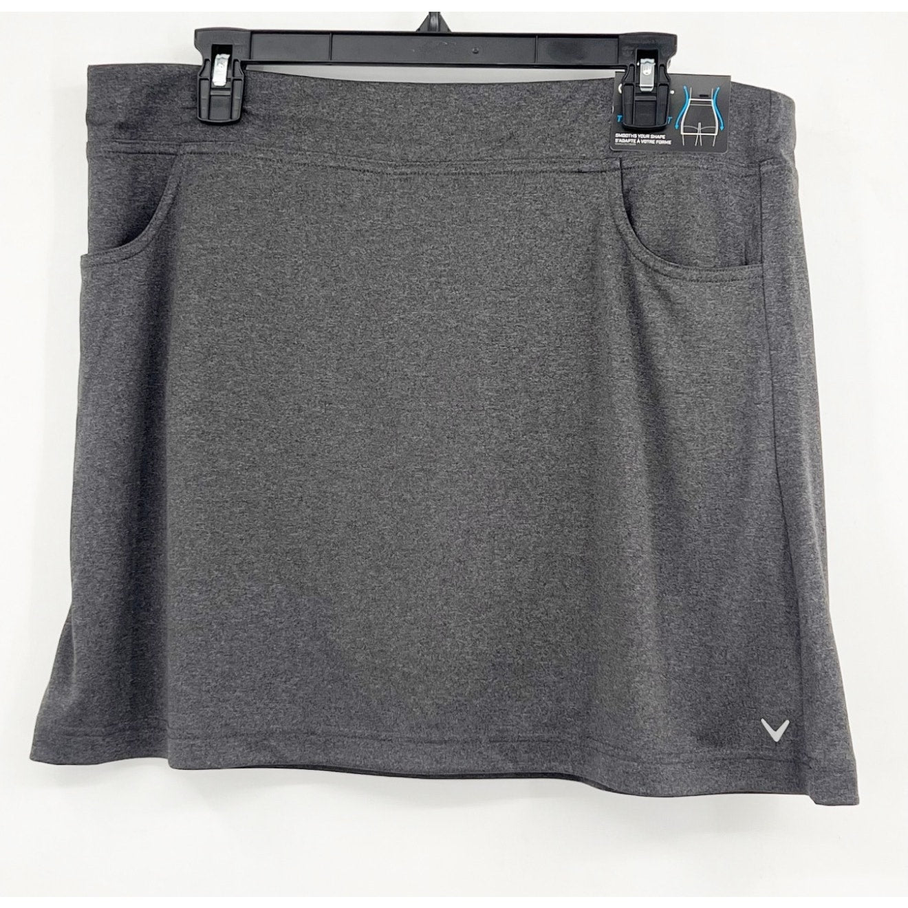 CALLAWAY Women's Opti Dri True Sculpt Golf Skort XL Black Heather NWT