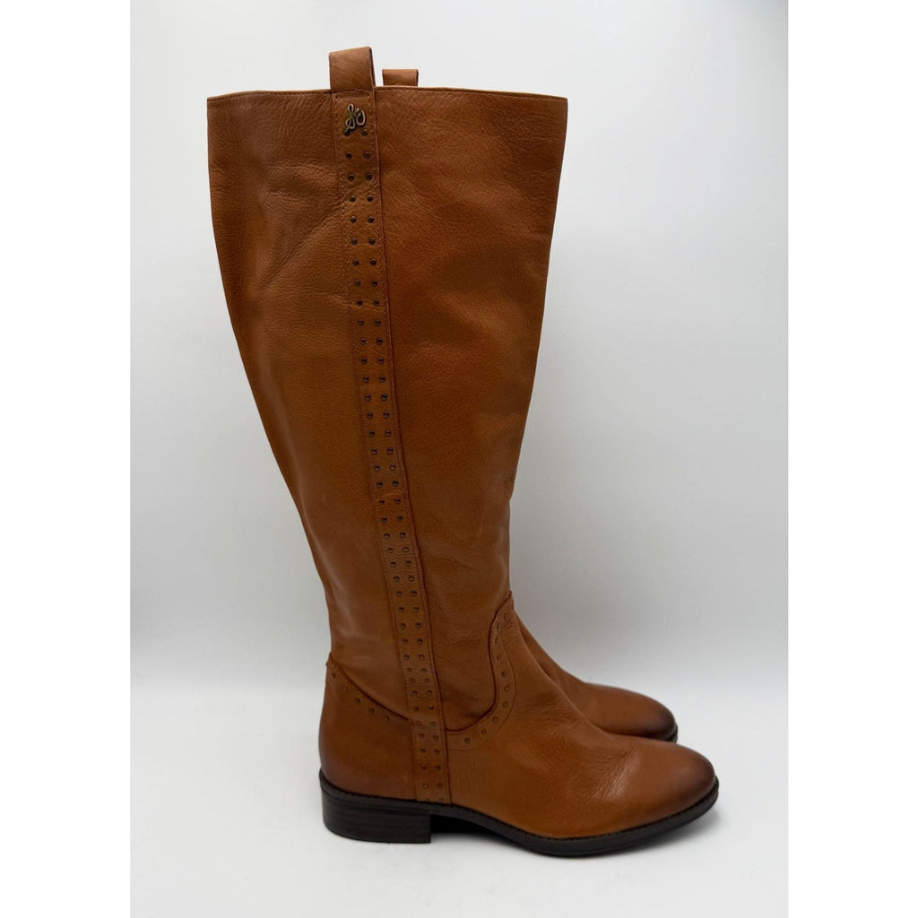 Sam Edelman Womens Prina 2 Wide Calf Knee High Boots Size 7 EU 37 Brown NWOB