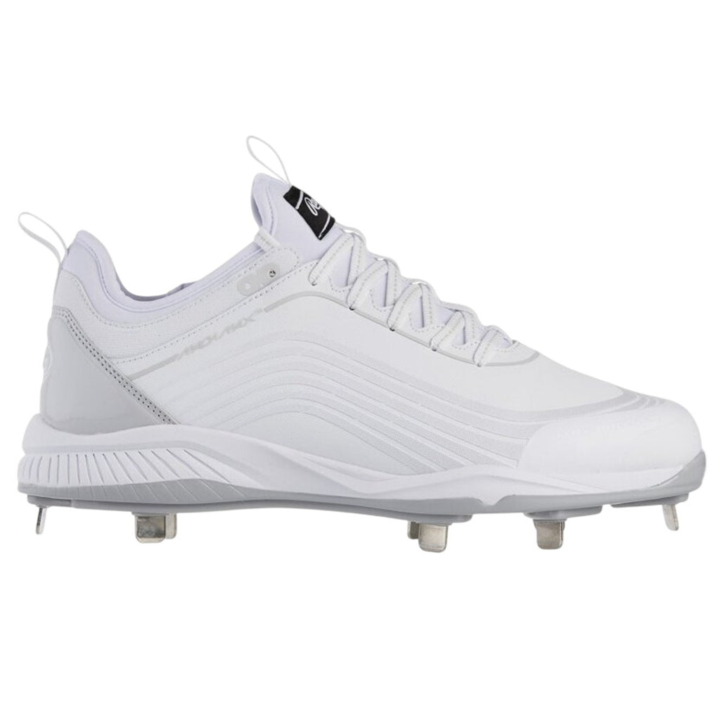 Rawlings Mens Bullpen Low Baseball Cleats Size 13 White Gray Metal NWOB
