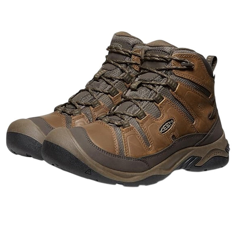 Keen Mens Circadia Mid Hiking Boots US 14 EU 47.5 Brown Leather Waterproof NWOB
