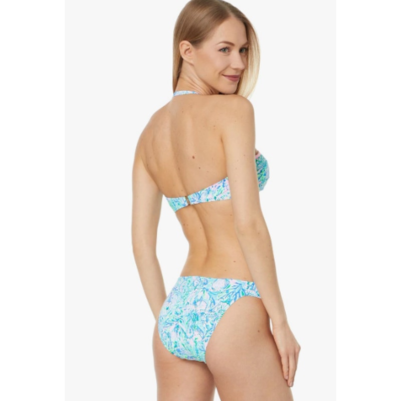 LILLY PULITZER Womens Agnes Bikini Top Size 8 Surf Blue Soleil It On Me NWT