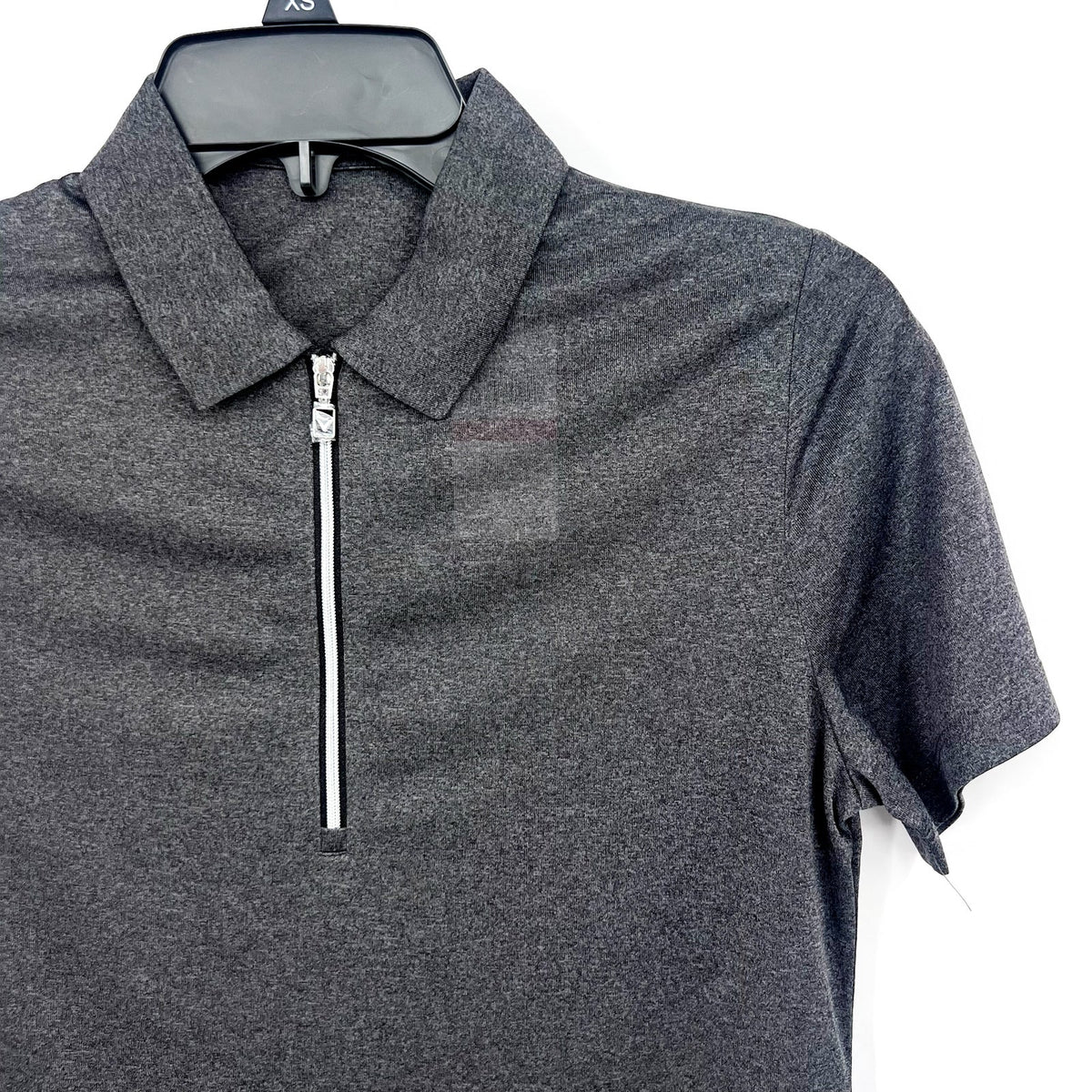 CALLAWAY Womens 1/4 Zip Short Sleeve Golf Polo Shirt XS Black Heather Gray NWT