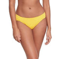 LAUREN RALPH LAUREN Shirred Hipster Bikini Bottom Size 12 Yellow Beach Club NWT
