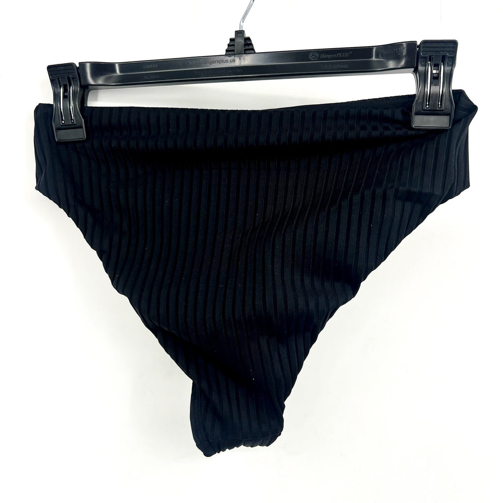 L*SPACE Women's Savannah Classic High Waist Bikini Bottoms Small Black NWT