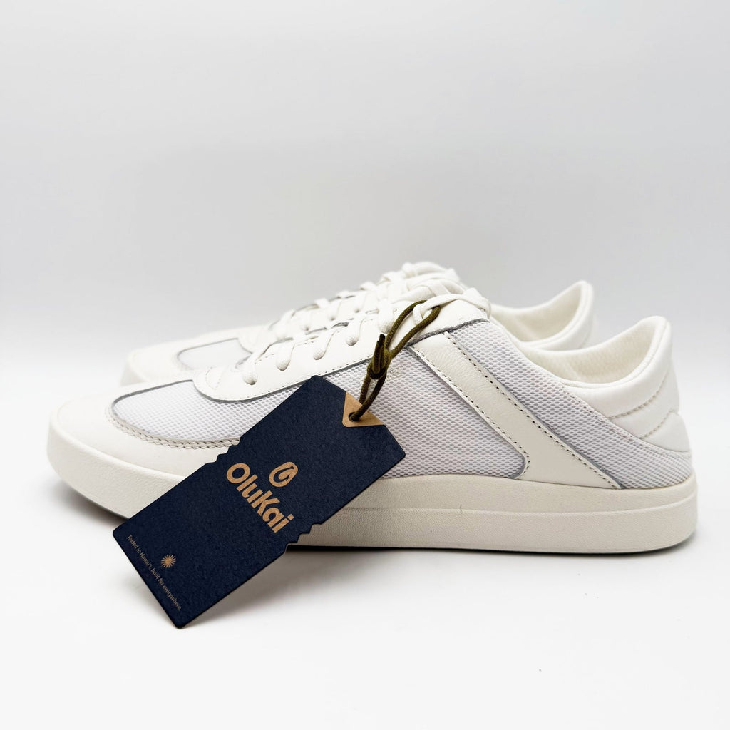 OluKai Womens Ha'upu Hulu Casual Sneakers Size 11 EU 41 Bright White NIB