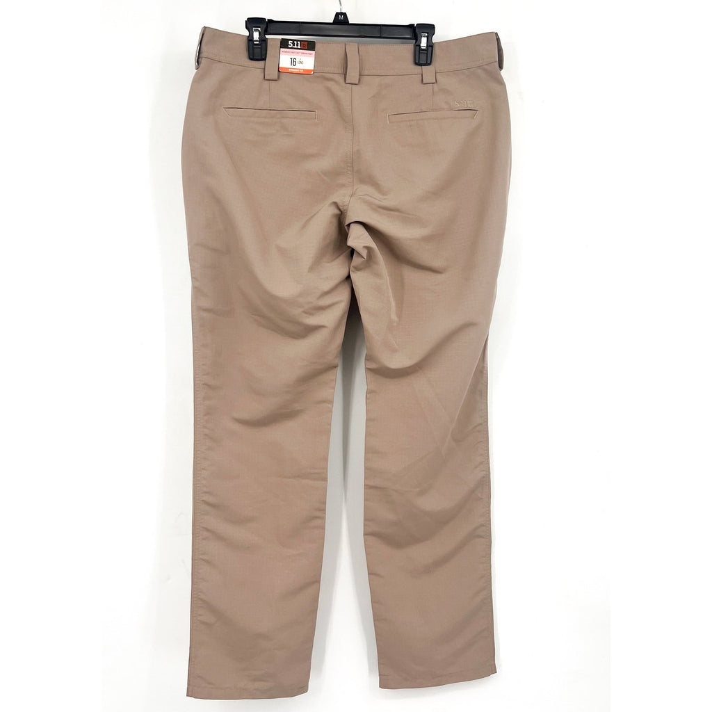 5.11 TACTICAL Women's Fast-Tac Urban Pants Size 16 34" Inseam Khaki 64420 NWT