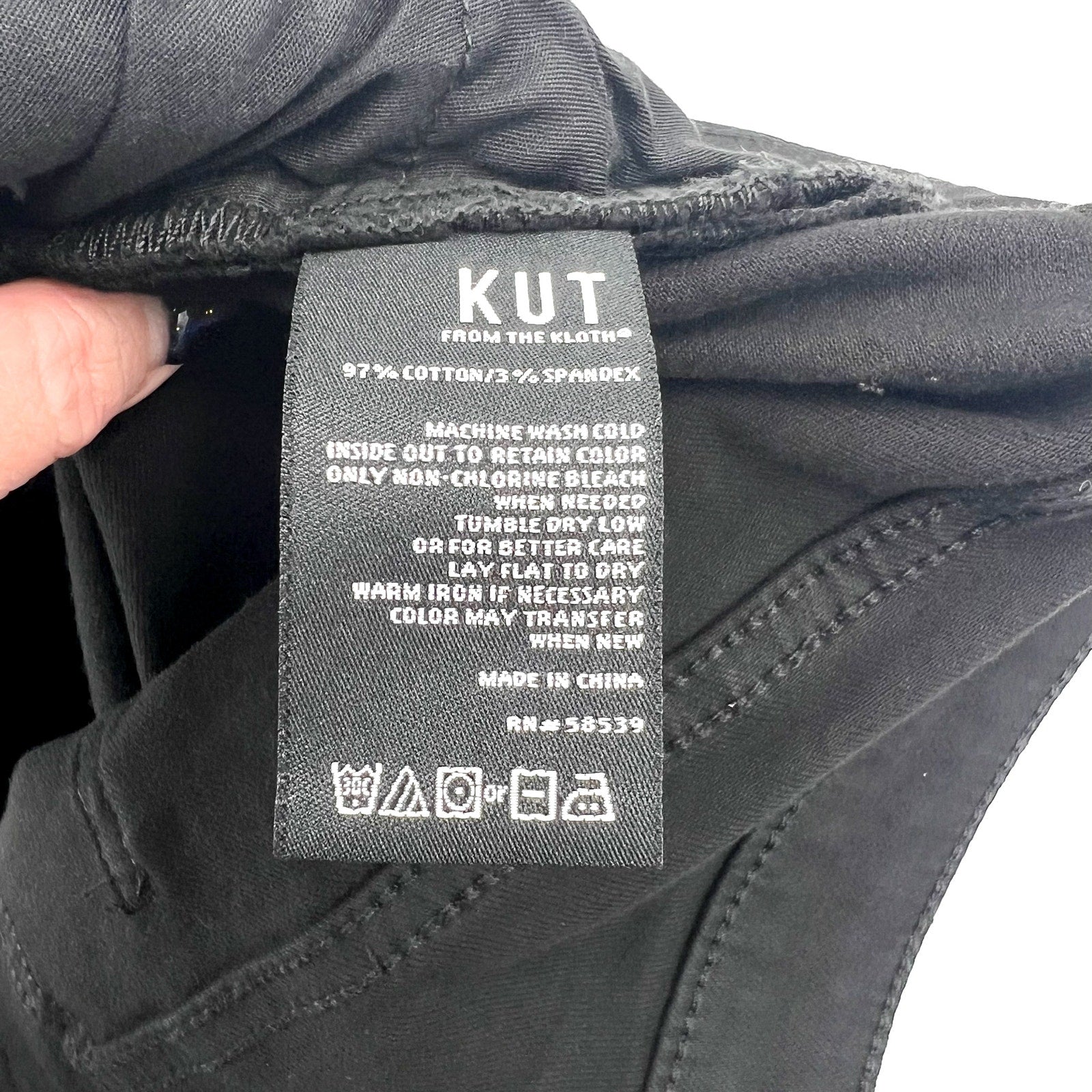 KUT FROM THE KLOTH Womens Jane Long Short Size 10 Black Frayed Hem High Rise NWT