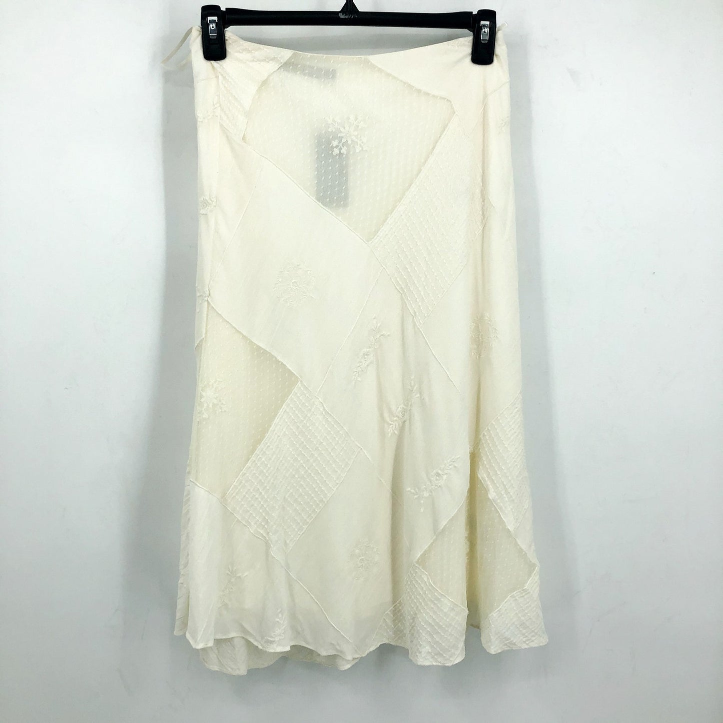 LAUREN RALPH LAUREN Women's Mesh Lace Midi Flared Skirt Size 6 White