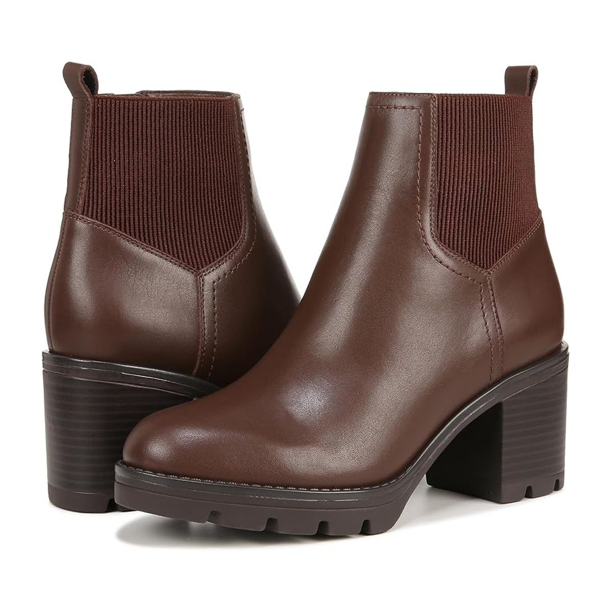 Naturalizer Womens Verney Ankle Bootie Size 9.5 M Brown Leather Waterproof NIB