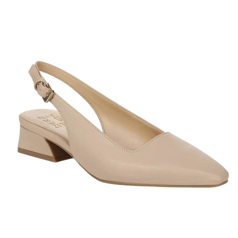 Naturalizer Womens Ginger Slingback Pumps Size 8.5 WIDE EU 39 Beige Nude NWOB