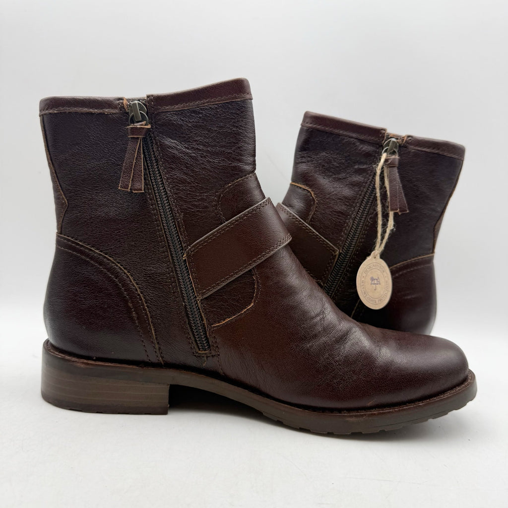 SOFFT Womens Brie Ankle Boots US 9 M Brown Leather Waterproof NWOB