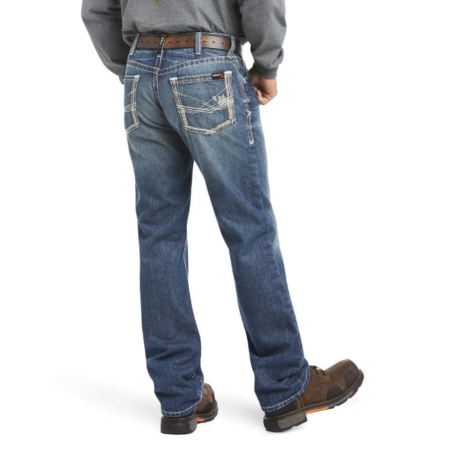 ARIAT Men's FR M4 Relaxed Ridgeline Boot Cut Jeans 34x32 Glacier Blue Denim NWT